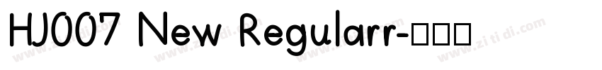 HJ007 New Regularr字体转换